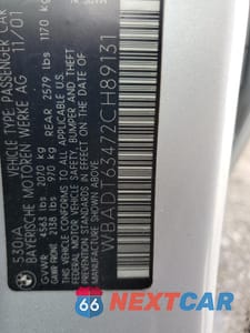 Zdjęcie 12 z 12 samochodu: 2002 BMW 530 I AUTOMATIC VIN:WBADT63472CH89131 - miniatura