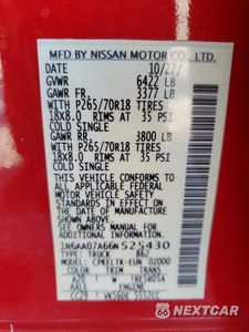 Zdjęcie 13 z 15 samochodu: 2006 NISSAN TITAN XE VIN:1N6AA07A66N525430 - miniatura