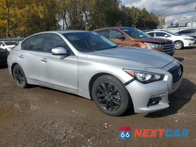 Czwarte zdjęcie samochodu z boku: 2014 INFINITI Q50 BASE VIN:JN1BV7AR7EM685486 - miniatura