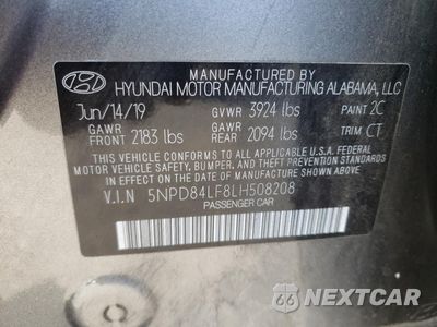 Zdjęcie 12 z 14 samochodu: 2020 HYUNDAI ELANTRA SEL VIN:5NPD84LF8LH508208 - miniatura