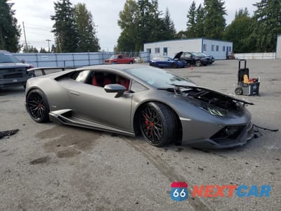 Czwarte zdjęcie samochodu z boku: 2015 LAMBORGHINI HURACAN VIN:ZHWUC1ZF8FLA02652 - miniatura