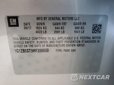 Zdjęcie 12 z 13 samochodu: 2017 CHEVROLET MALIBU LS VIN:1G1ZB5ST9HF288608 - miniatura