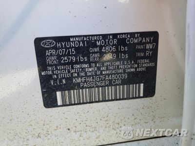 Zdjęcie 12 z 12 samochodu: 2015 HYUNDAI AZERA LIMITED VIN:KMHFH4JG7FA480039 - miniatura