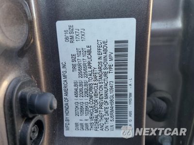 Zdjęcie 13 z 13 samochodu: 2016 HONDA CR-V EX VIN:5J6RM4H58GL109473 - miniatura