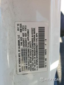 Zdjęcie 13 z 13 samochodu: 2013 HONDA ODYSSEY EX VIN:5FNRL5H45DB044621 - miniatura