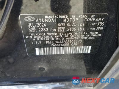 Zdjęcie 13 z 13 samochodu: 2025 HYUNDAI SONATA HYBRID VIN:KMHL34JJ2SA103870 - miniatura