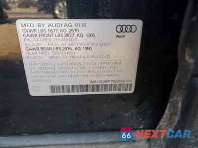 Zdjęcie 13 z 13 samochodu: 2016 AUDI SQ5 PREMIUM PLUS VIN:WA1CCAFP7GA098134 - miniatura