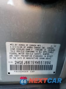 Zdjęcie 13 z 15 samochodu: 2000 HONDA CIVIC BASE VIN:2HGEJ6615YH551894 - miniatura