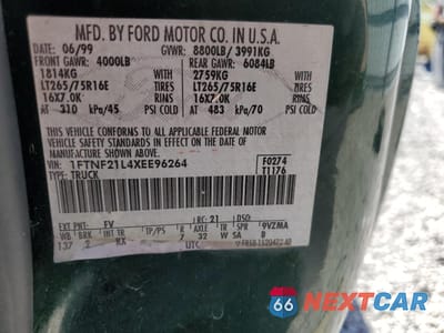 Zdjęcie 12 z 12 samochodu: 1999 FORD F250 SUPER DUTY VIN:1FTNF21L4XEE96264 - miniatura