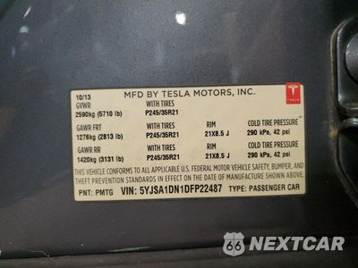 Zdjęcie 12 z 12 samochodu: 2013 TESLA MODEL S VIN:5YJSA1DN1DFP22487 - miniatura