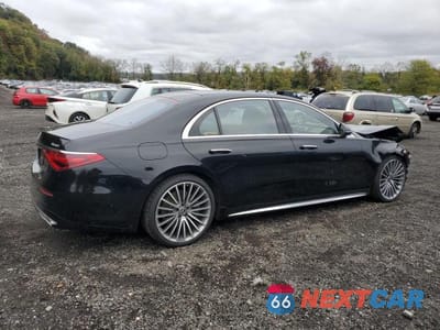 Trzecie zdjęcie samochodu z tyłu: 2023 MERCEDES-BENZ S 580 4MATIC VIN:W1K6G7GB2PA236441 - miniatura