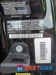 Zdjęcie 12 z 12 samochodu: 2007 MERCEDES-BENZ SL 550 VIN:WDBSK71F87F119385 - miniatura