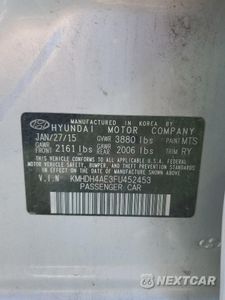 Zdjęcie 12 z 14 samochodu: 2015 HYUNDAI ELANTRA SE VIN:KMHDH4AE3FU452453 - miniatura
