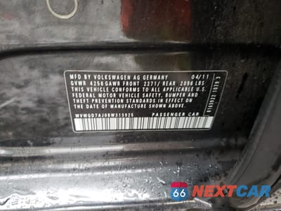 Zdjęcie 12 z 12 samochodu: 2011 VOLKSWAGEN GTI VIN:WVWGD7AJ0BW313925 - miniatura