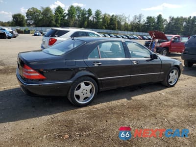 Trzecie zdjęcie samochodu z tyłu: 2001 MERCEDES-BENZ S 500 VIN:WDBNG75J51A183966 - miniatura
