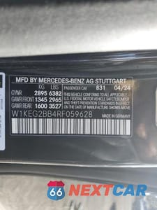 Zdjęcie 13 z 13 samochodu: 2024 MERCEDES-BENZ EQE SEDAN 350+ VIN:W1KEG2BB4RF059628 - miniatura