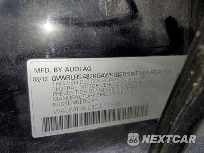 Zdjęcie 12 z 12 samochodu: 2012 AUDI A4 PRESTIGE VIN:WAUMFBFL3CA119394 - miniatura