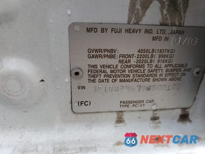 Zdjęcie 12 z 12 samochodu: 2004 SUBARU IMPREZA WRX VIN:JF1GD29674G500102 - miniatura