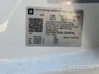 Zdjęcie 12 z 15 samochodu: 2020 CHEVROLET SILVERADO C1500 LT VIN:3GCPWCED9LG295044 - miniatura