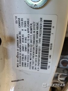 Zdjęcie 12 z 12 samochodu: 2014 HONDA CIVIC LX VIN:2HGFB2F5XEH519211 - miniatura