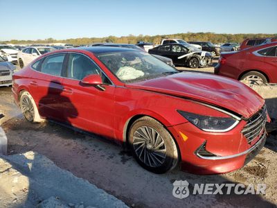 Czwarte zdjęcie samochodu z boku: 2021 HYUNDAI SONATA HYBRID VIN:KMHL54JJ5MA031172 - miniatura
