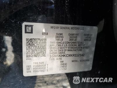 Zdjęcie 13 z 15 samochodu: 2019 CHEVROLET SUBURBAN K1500 LT VIN:1GNSKHKCXKR112142 - miniatura