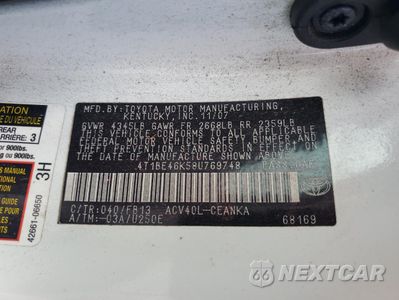 Zdjęcie 13 z 13 samochodu: 2008 TOYOTA CAMRY CE VIN:4T1BE46K58U769748 - miniatura