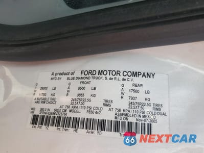 Zdjęcie 12 z 12 samochodu: 2006 FORD F650 SUPER DUTY FLATBED TRUCK VIN:3FRNF65E96V323784 - miniatura