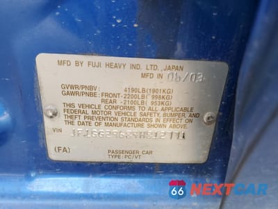 Zdjęcie 12 z 14 samochodu: 2004 SUBARU IMPREZA WRX VIN:JF1GG29684H812771 - miniatura