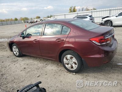 Drugie zdjęcie samochodu z przodu: 2013 HONDA CIVIC LX VIN:19XFB2F50DE004498 - miniatura