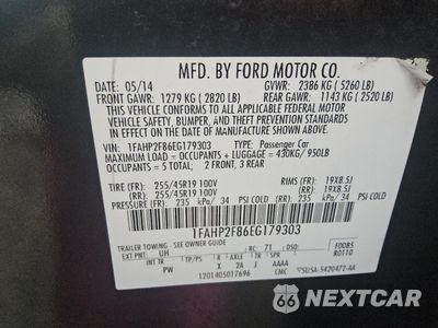 Zdjęcie 12 z 14 samochodu: 2014 FORD TAURUS LIMITED VIN:1FAHP2F86EG179303 - miniatura
