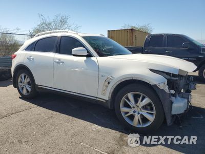 Czwarte zdjęcie samochodu z boku: 2016 INFINITI QX70 VIN:JN8CS1MWXGM750010 - miniatura