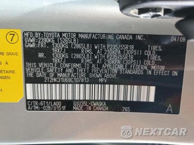 Zdjęcie 12 z 12 samochodu: 2009 LEXUS RX 350 VIN:2T2HK31U69C107813 - miniatura