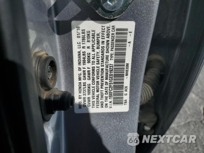 Zdjęcie 12 z 12 samochodu: 2016 HONDA CIVIC LX VIN:19XFC2F51GE019237 - miniatura