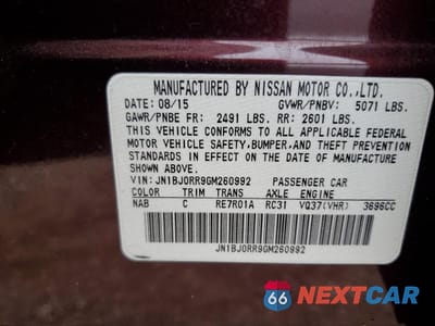 Zdjęcie 12 z 12 samochodu: 2016 INFINITI QX50 VIN:JN1BJ0RR9GM260992 - miniatura