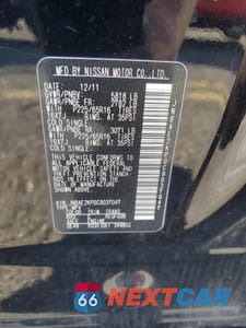 Zdjęcie 13 z 13 samochodu: 2012 NISSAN QUEST S VIN:JN8AE2KP0C9037047 - miniatura