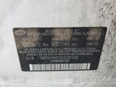 Zdjęcie 12 z 14 samochodu: 2012 HYUNDAI ELANTRA GLS VIN:5NPDH4AE1CH136558 - miniatura