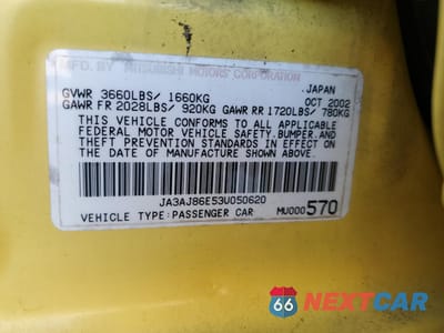 Zdjęcie 12 z 12 samochodu: 2003 MITSUBISHI LANCER OZ RALLY VIN:JA3AJ86E53U050620 - miniatura