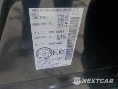 Zdjęcie 13 z 15 samochodu: 2014 NISSAN PATHFINDER S VIN:5N1AR2MN4EC653427 - miniatura