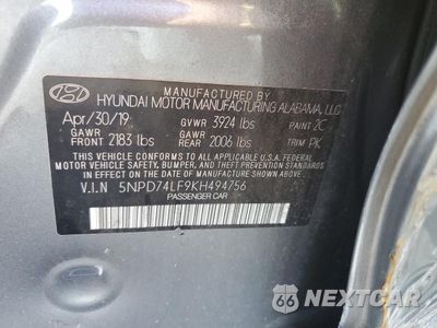 Zdjęcie 12 z 12 samochodu: 2019 HYUNDAI ELANTRA SE VIN:5NPD74LF9KH494756 - miniatura