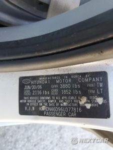 Zdjęcie 12 z 12 samochodu: 2006 HYUNDAI ELANTRA GLS VIN:KMHDN46D96U377816 - miniatura