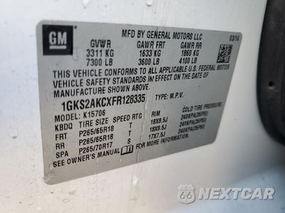 Zdjęcie 13 z 15 samochodu: 2015 GMC YUKON SLE VIN:1GKS2AKCXFR128335 - miniatura