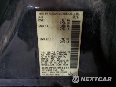 Zdjęcie 12 z 12 samochodu: 2017 NISSAN ALTIMA 2.5 VIN:1N4AL3AP6HC493143 - miniatura