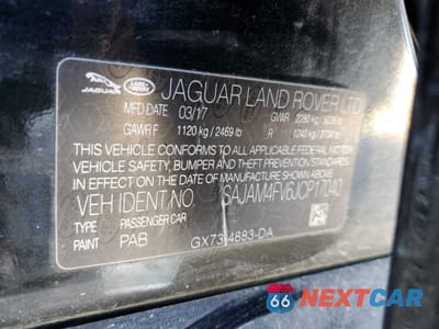 Zdjęcie 13 z 13 samochodu: 2018 JAGUAR XE S VIN:SAJAM4FV6JCP17040 - miniatura