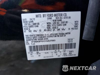 Zdjęcie 13 z 14 samochodu: 2013 FORD EXPLORER LIMITED VIN:1FM5K8F8XDGA37593 - miniatura