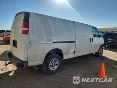 Trzecie zdjęcie samochodu z tyłu: 2018 GMC SAVANA 3500 DELIVERY VAN VIN:1GTZ7HFGXJ1188964 - miniatura