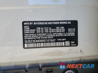 Zdjęcie 14 z 15 samochodu: 2024 BMW X7 XDRIVE40I VIN:5UX23EM09R9T47647 - miniatura