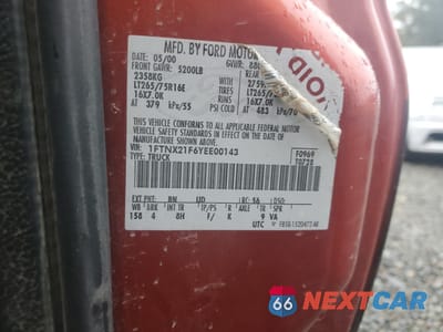 Zdjęcie 12 z 14 samochodu: 2000 FORD F250 SUPER DUTY VIN:1FTNX21F6YEE00143 - miniatura