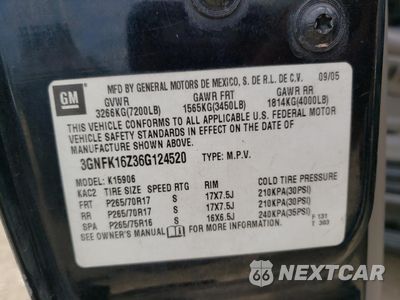 Zdjęcie 13 z 14 samochodu: 2006 CHEVROLET SUBURBAN VIN:3GNFK16Z36G124520 - miniatura