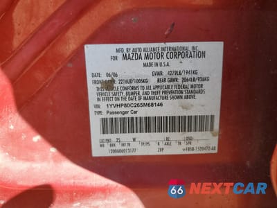 Zdjęcie 12 z 14 samochodu: 2006 MAZDA 6 I VIN:1YVHP80C265M68146 - miniatura